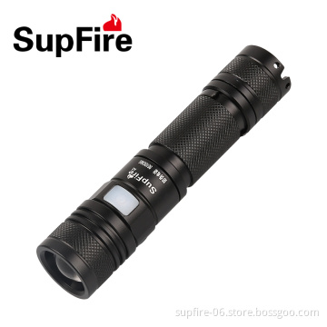 Mini zoomable with USB cable rechargeable LED flashlight SupFire A2
